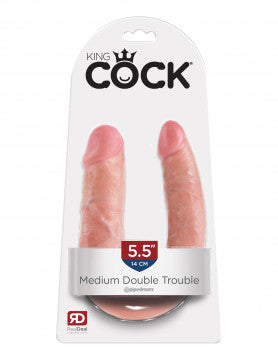Dildo Double Trouble - Mediano - Carne