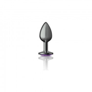 Plug Anal de Metal Oscuro - Morado - Cheeky Charms