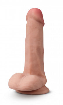 Dildo con Bolas Realista de 6" Mocha - DR.SKIN