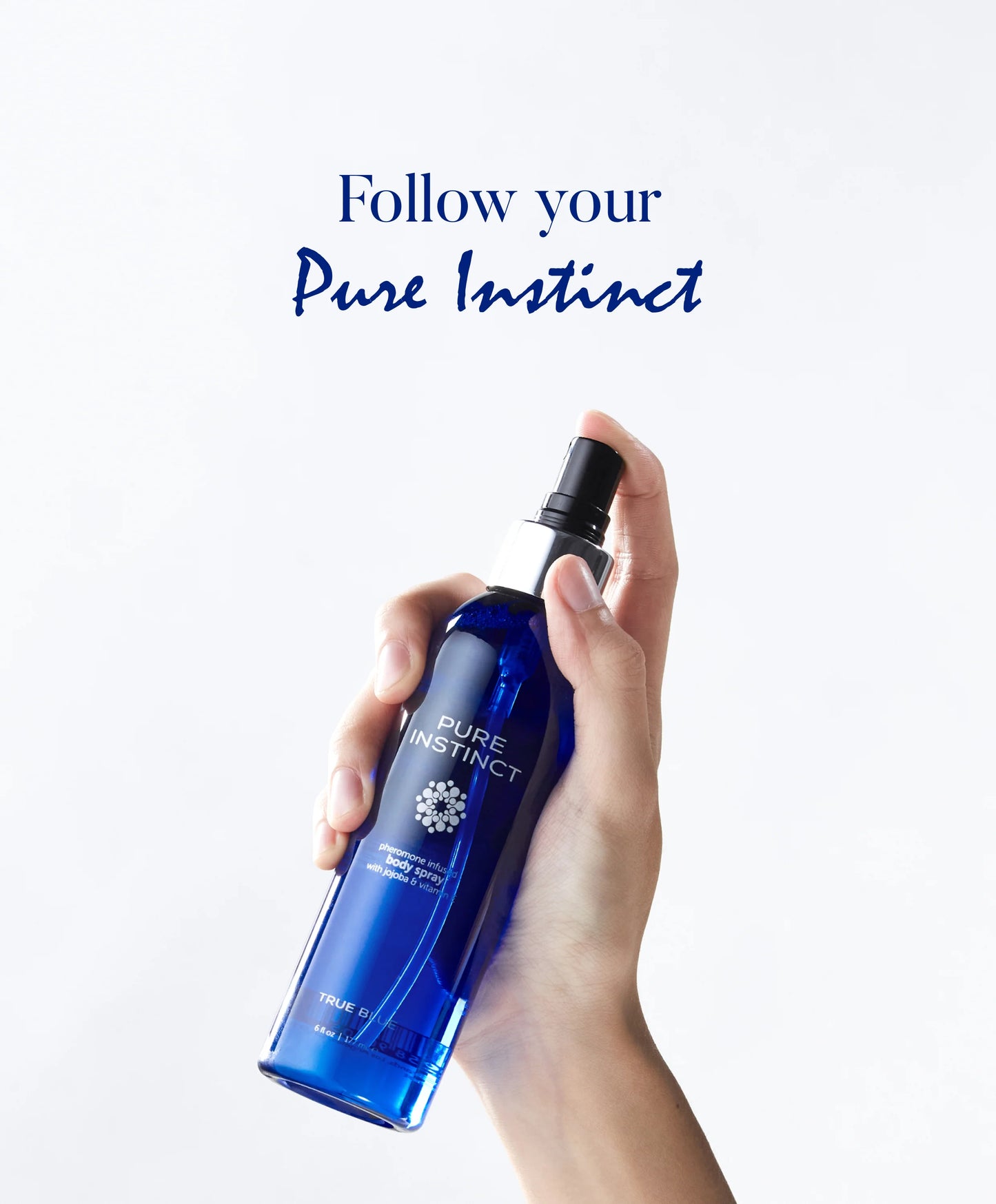 Spray Corporal De Feromona De Instinto Puro Azul Verdadero 6 Oz