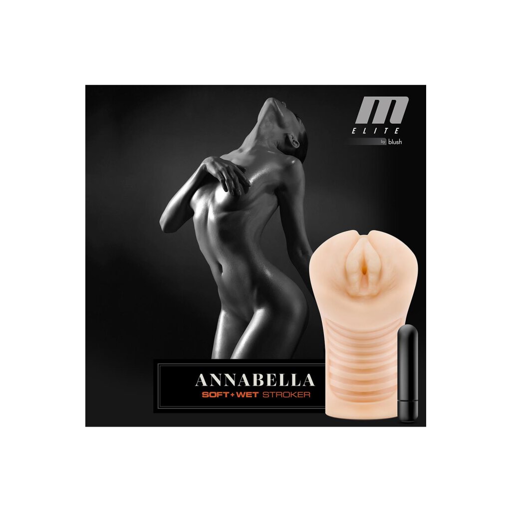 Masturbador Masculino Suave y Mojada - Annabella - Beige