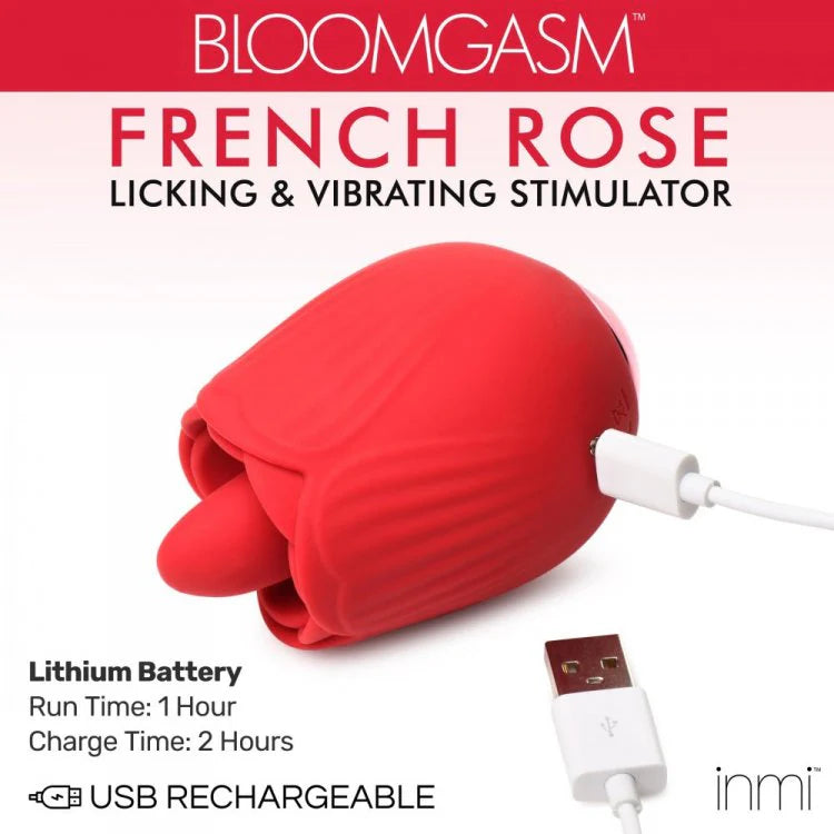 Estimulador Vibrador y Lamido French Rose - Bloomgasm