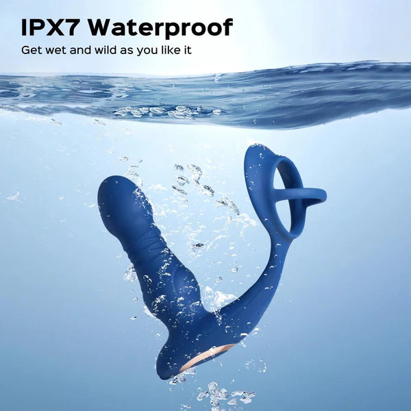 Masajeador de Próstata con Anillo para el Pene Controlado por App - CYRUS