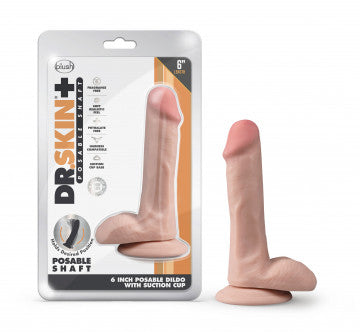 Dildo con Bolas Realista de 6" Vainilla - DR.SKIN