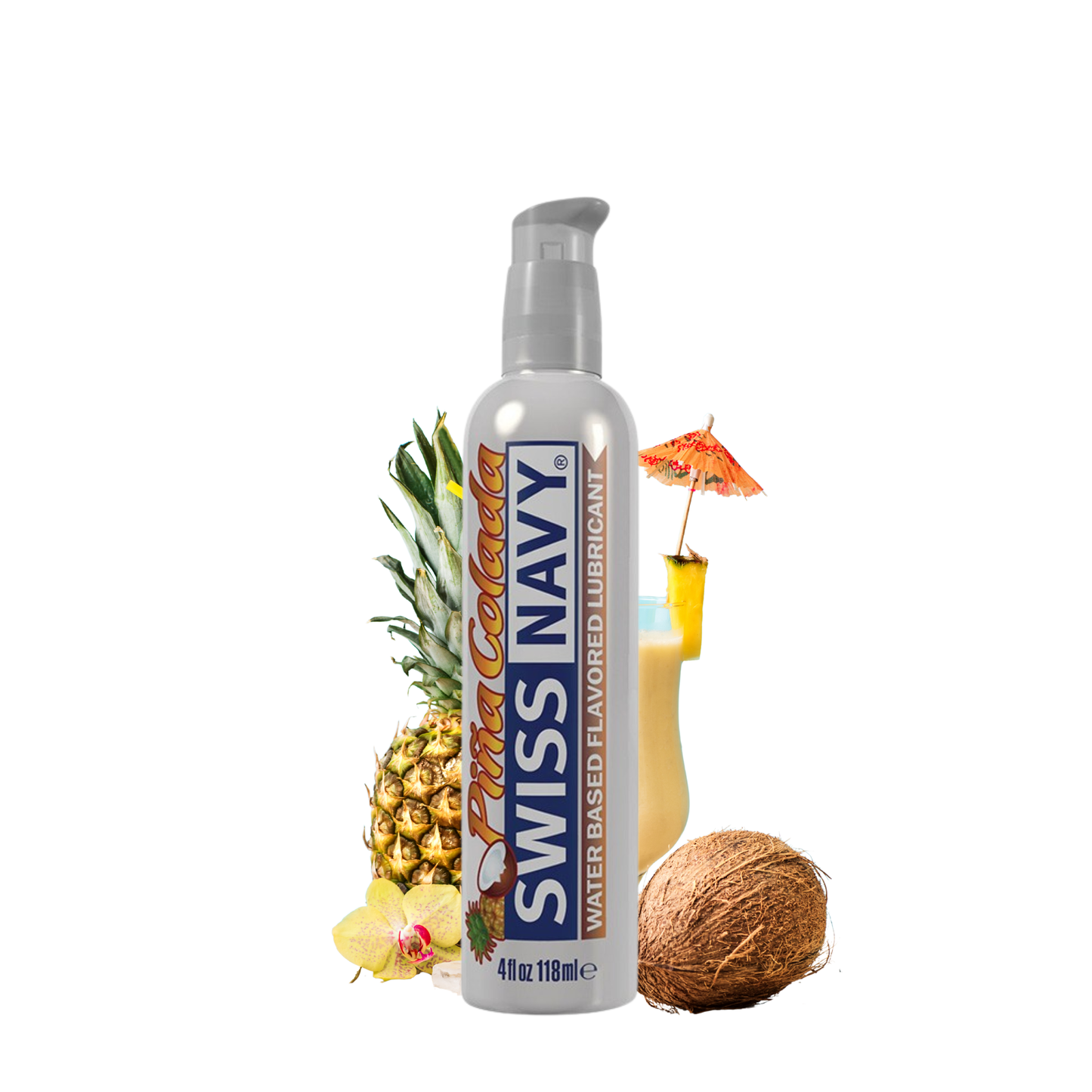Lubricante a Base de Agua con Sabor Piña Colada - Swiss Navy - 4oz