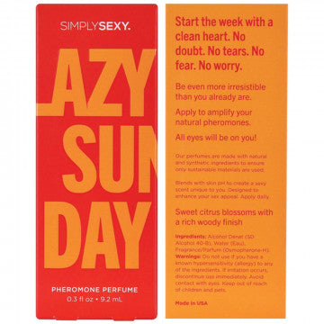Perfume con Feromonas Simply Sexy “Lazy Sunday” – 0.3 oz