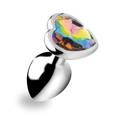 Plug Anal Rainbow Prism Heart