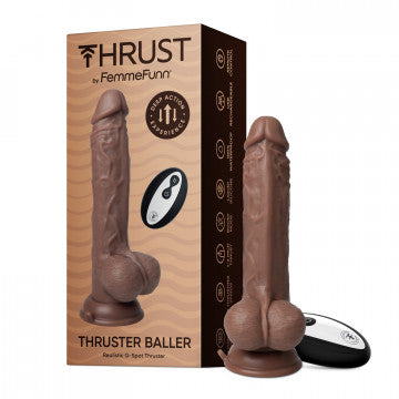 Dildo Vibrador Thruster Baller - Chocolate