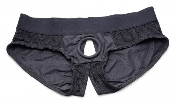 Arnés Tipo Braguita sin Entrepierna Negro - Lace Envy (talla L/XL)
