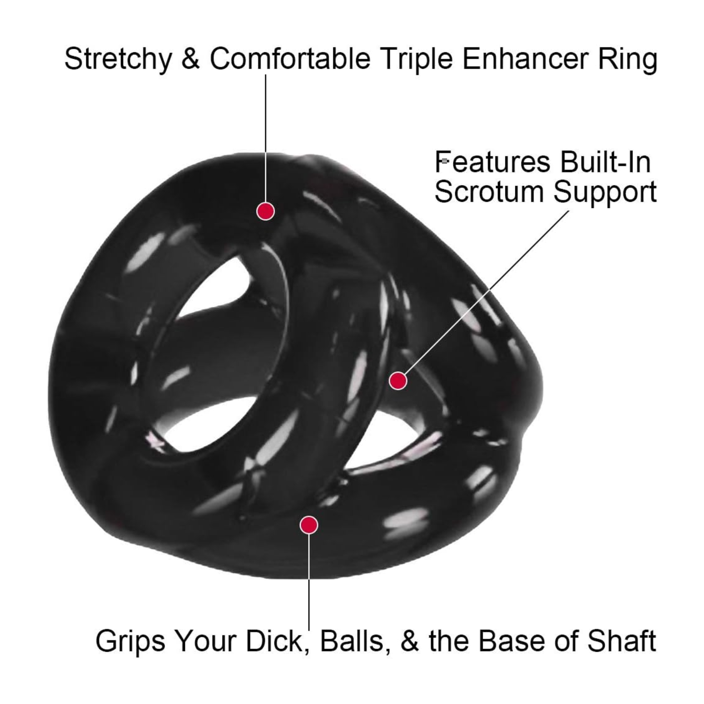 Anillo Triple Tri Sport 3 Ring Sling Atomic Jock – Transparente (Copia)