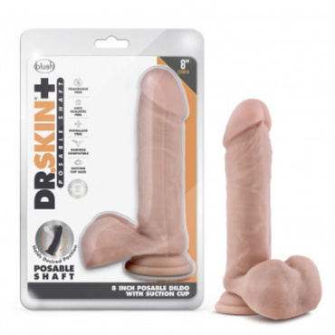 Dildo con Bolas Realista 8" Vainilla - DR.SKIN