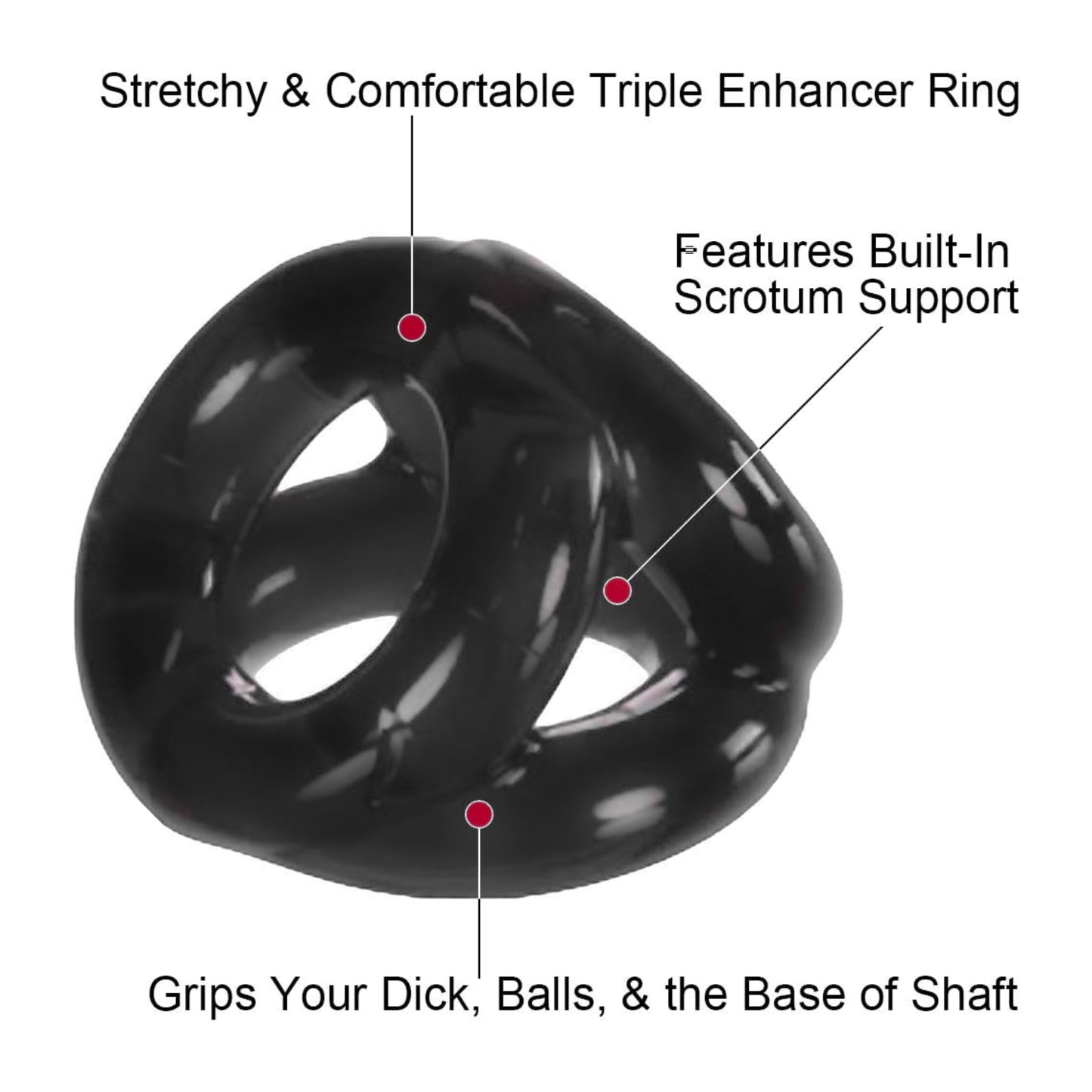 Anillo Triple Tri Sport 3 Ring Sling Atomic Jock – Transparente