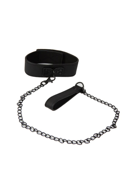 Conjunto de Collar y Correa Negro - Renegade Bondage