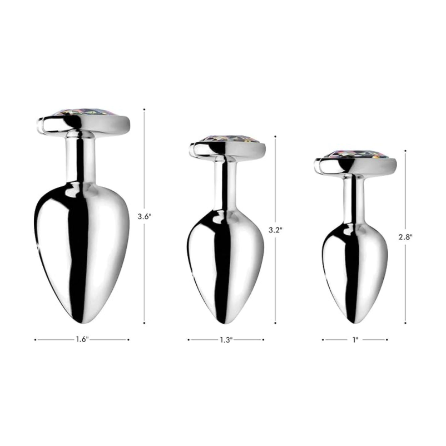 Plug Anal Rainbow Prism Heart