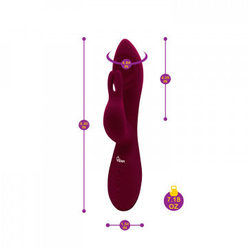 Conejito Vibrador Recargable Pazz - Ruby