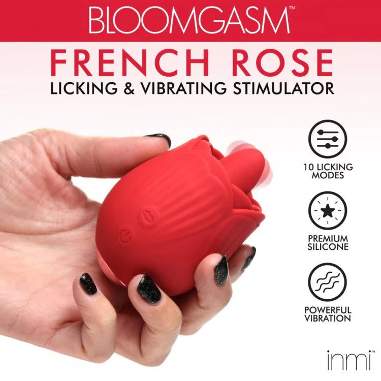 Estimulador Vibrador y Lamido French Rose - Bloomgasm