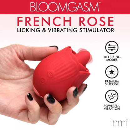 Estimulador Vibrador y Lamido French Rose - Bloomgasm