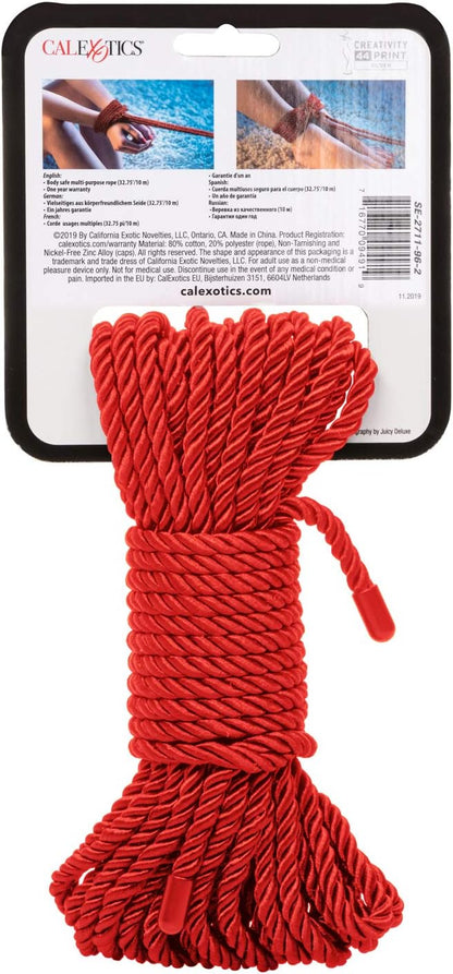 Soga o Cuerda Roja de 32,75 pies/10 m - BDSM Scandal