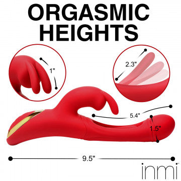 Vibrador de Silicona Rabbit Flick Flicking - Rojo