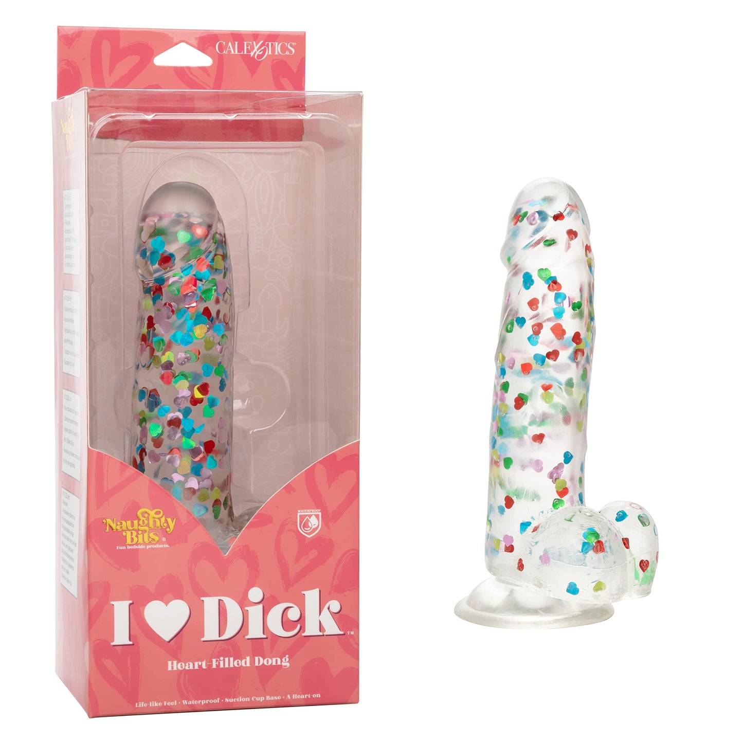 Dildo Naughty Bits® I Love Dick™ Heart-filled Dong