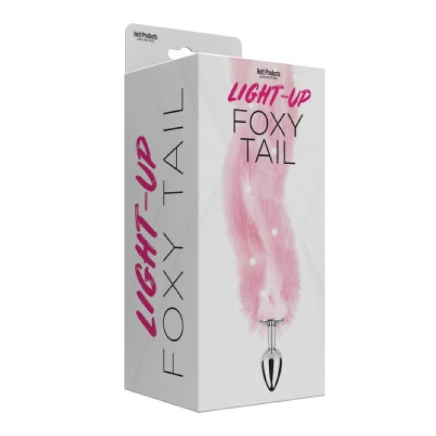 Plug Anal Cola de Zorrrita de piel Sintética Iluminado - Rosa