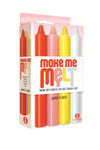 Paquete de 4 velas de goteo caliente Make Me Melt - Pastel