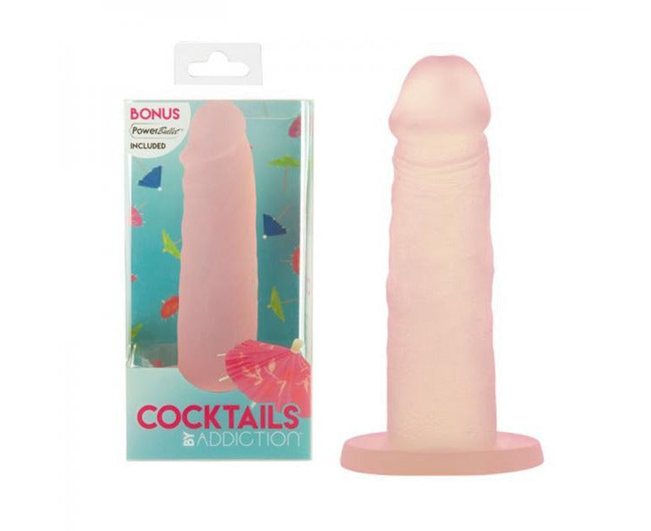 Cócteles de adicción Consolador de silicona vibrante de 5,5 pulgadas - Peach Bellini
