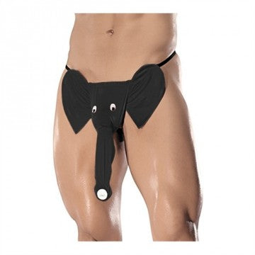 Tanga de Elefante Squeaker - Talla Única- Negro