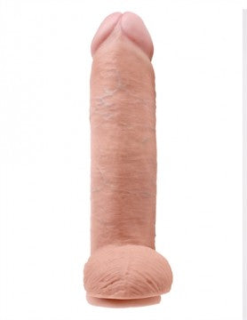 King Cock Dildo De 12” Con Bolas - Carne Vainilla