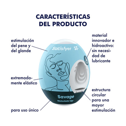 Satisfyer Masturbator Huevo Soltero azul