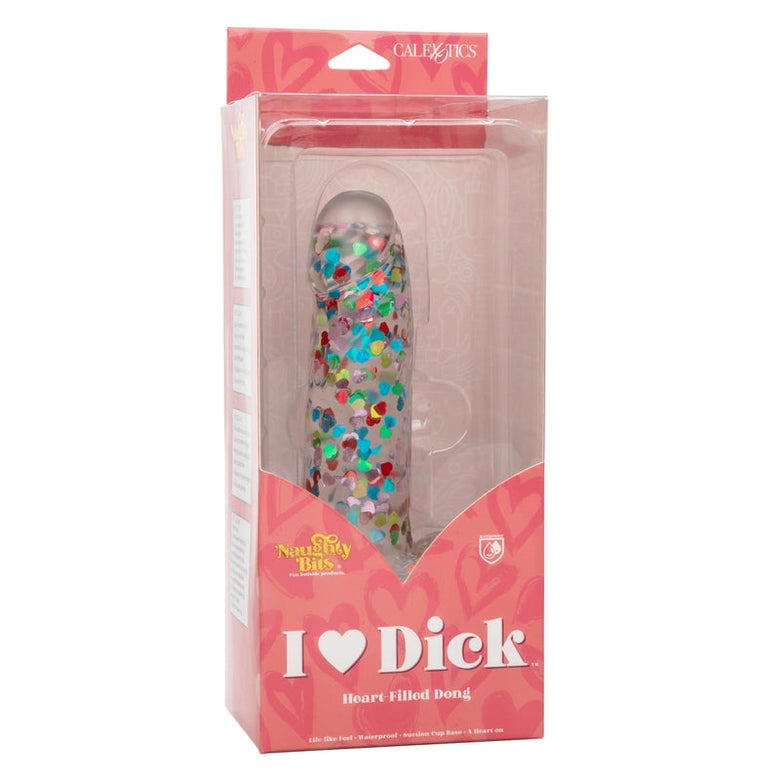 Dildo Naughty Bits® I Love Dick™ Heart-filled Dong